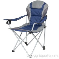 Best Choice Products Deluxe Padded Reclining Camping Fishing Beach Chair With Portable Carrying Case - Silver/Black   
